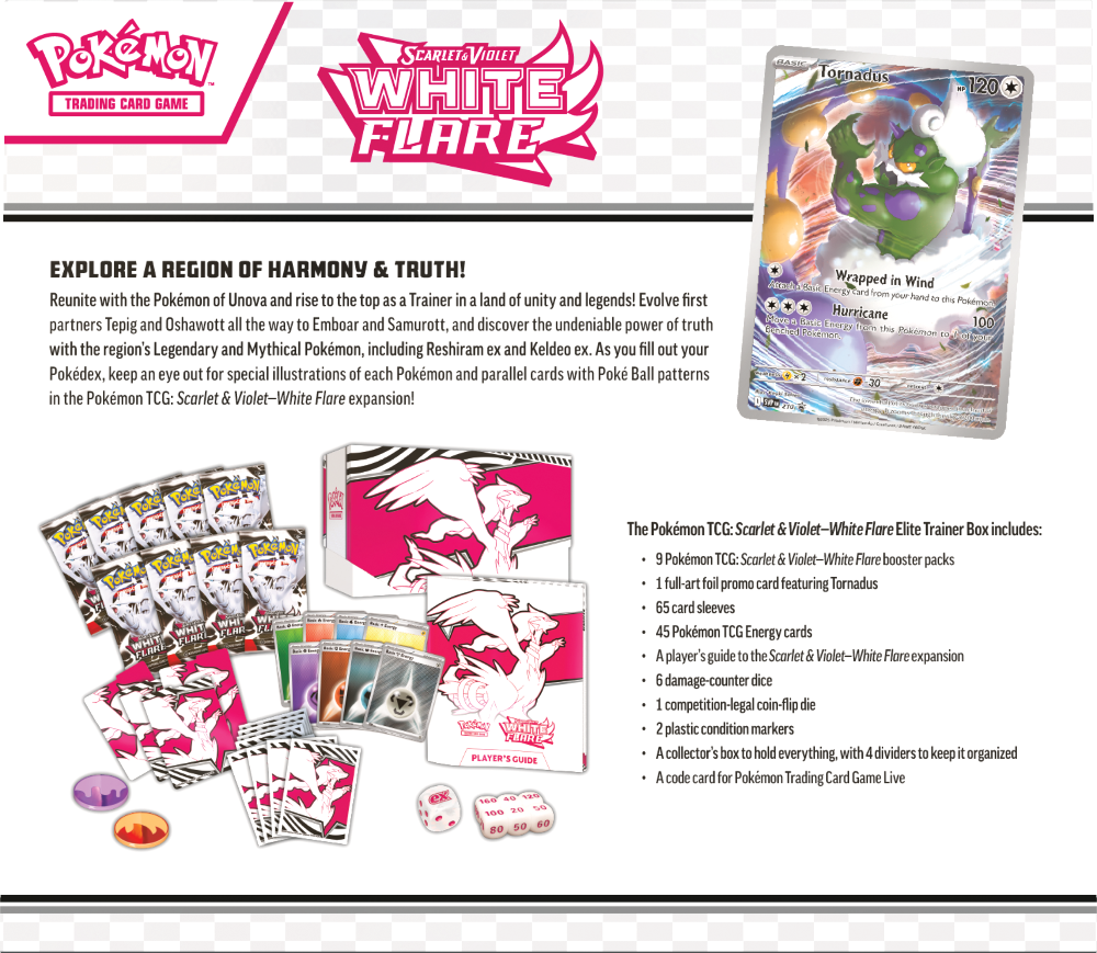 Pokémon Scarlet & Violet – White Flare Elite Trainer Box Reshiram