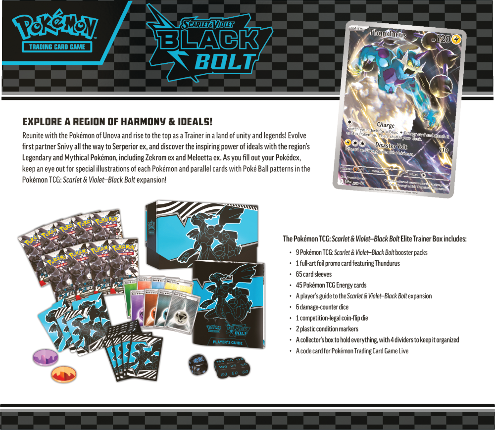 Pokémon Scarlet & Violet – Black Bolt Elite Trainer Box Zekrom